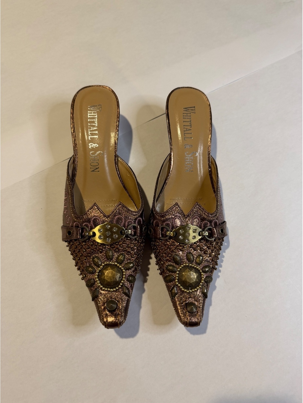 Whittail & Shon Metallic Slip ons